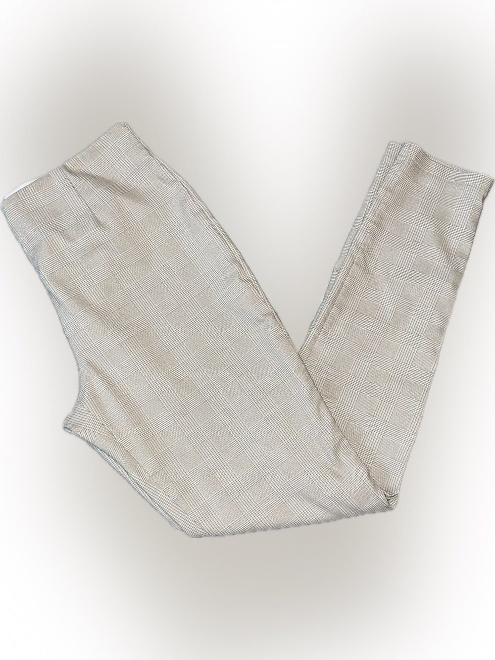 Calvin Klein Cream and Beige Plaid Trousers | 2
